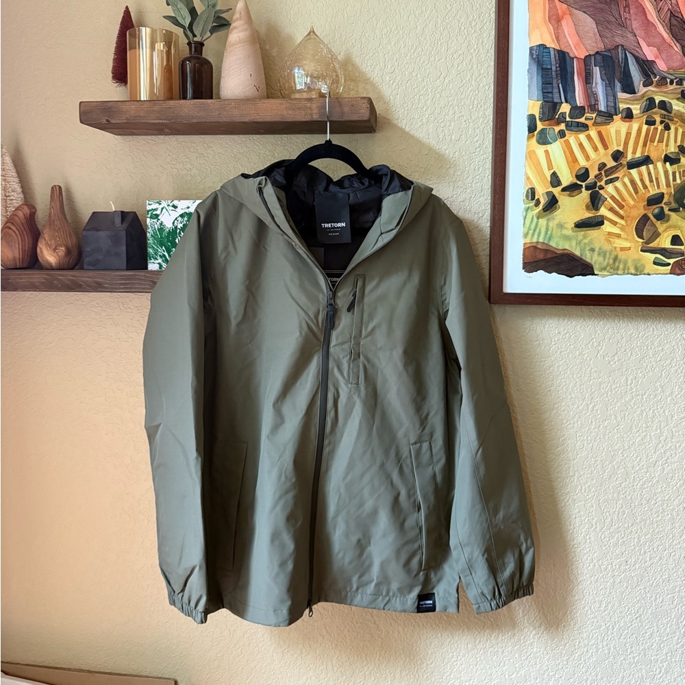 Tretorn Men’s Opacus Rain Jacket M Field Green